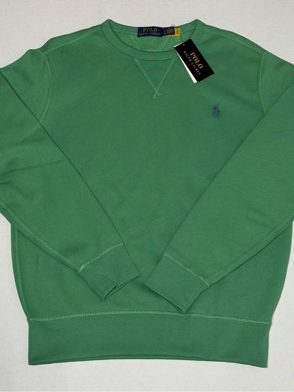 Ralph Lauren Men's Crewneck Sweatshirt in Green with Blue Pony NWT